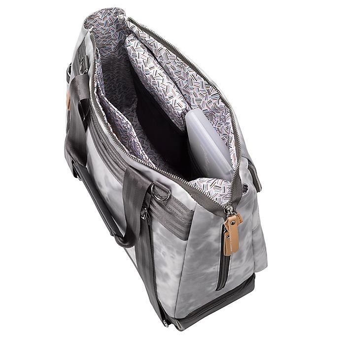 slide 8 of 9, Petunia Pickle Bottom Pivot Diaper Backpack - Swirl Tie Dye Grey, 1 ct