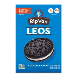 Rip Van Leos Cookies & Creme Sandwich Creme Cookies 4 - 1.69 oz Packs