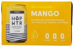 Hop Wtr Non-Alcoholic Mango Flavored Sparkling Hop Water 6 - 12 oz Cans