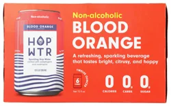 Hop Wtr Non-Alcoholic Blood Orange Sparkling Hop Water 6 - 12 oz Cans