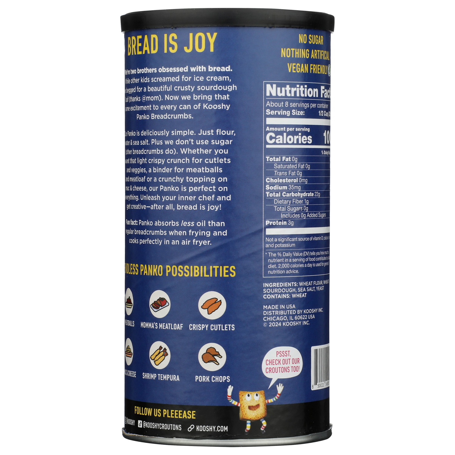 slide 3 of 4, Kooshy Plain Panko Breadcrumbs, 7.5 oz