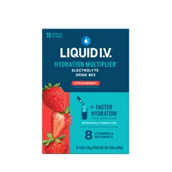 Liquid I.V. Hydration Multiplier Strawberry Electrolyte Drink Mix 15 - 0.56 oz Stick Packs