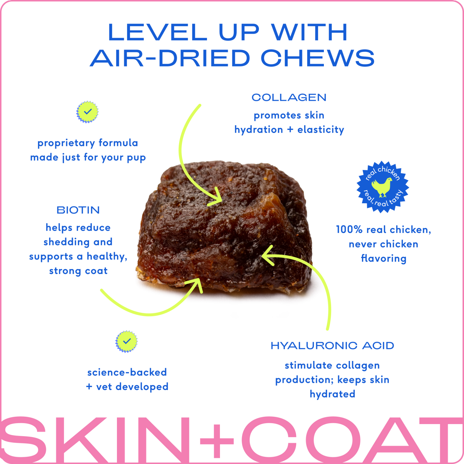 slide 8 of 8, Native Pet Skin & Coat Chews with Omega-3 Skin & Coat Supplement for Dogs, 30ct, 30 ct