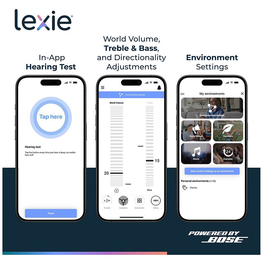 slide 4 of 5, Lexie Self-Fitting OTC Hearing Aids 1 ea, 1 ct