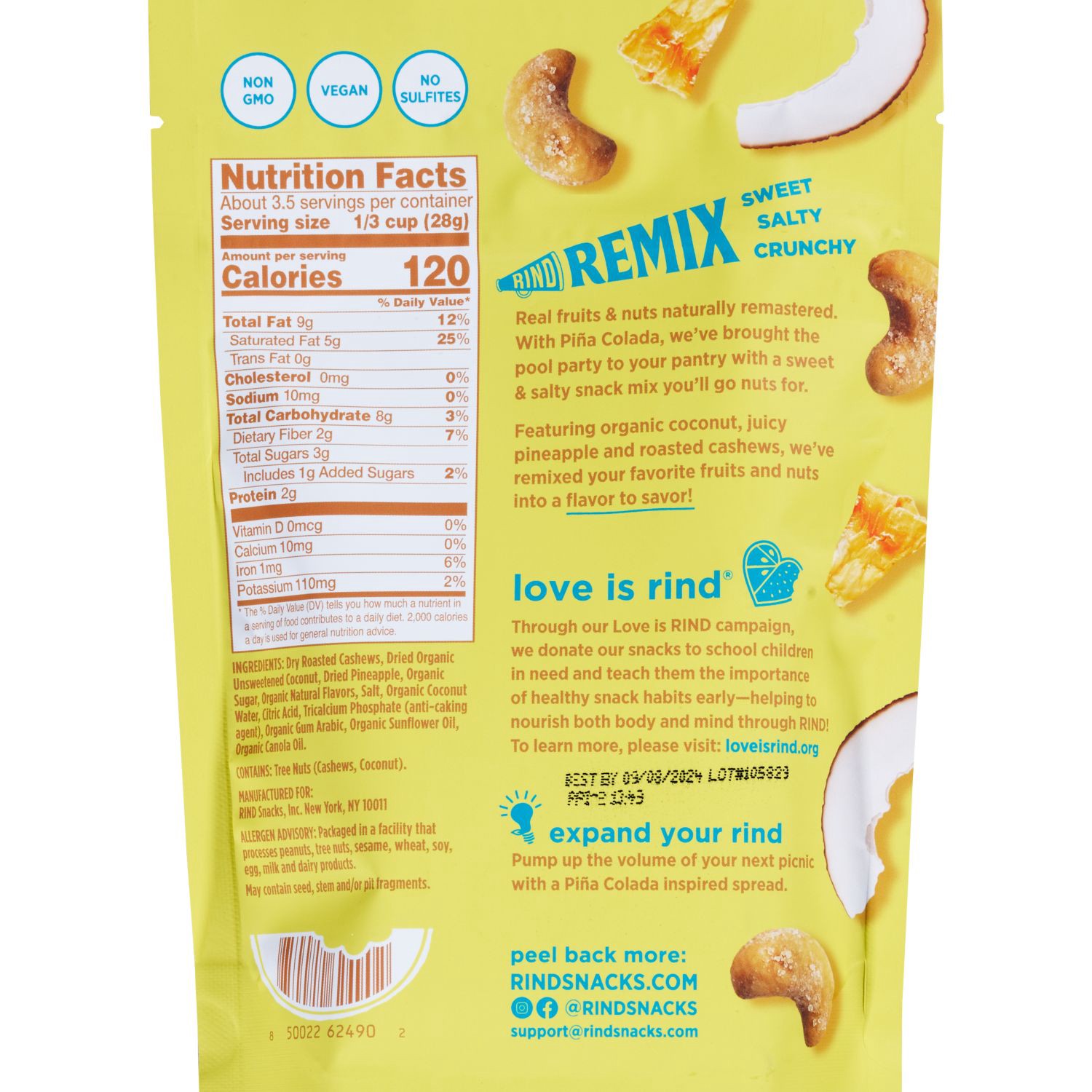 slide 3 of 3, RIND Pina Colada Remix Snack Mix, 3.5 Oz, 3.5 oz
