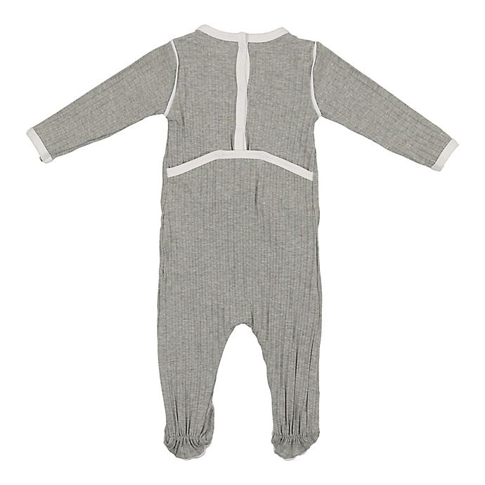 slide 2 of 2, HannaKay by Manière Newborn Piped Pocket Footie and Matching Hat - Grey, 1 ct