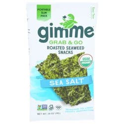 gimMe Grab & Go Roasted Sea Salt Seaweed Snacks 0.14 oz