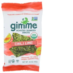 gimMe Organic Roasted Chili Lime Seaweed Snacks 0.35 oz
