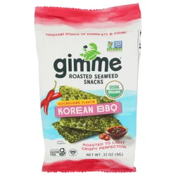 gimMe Organic Roasted Seaweed Snack Korean BBQ - 0.32oz