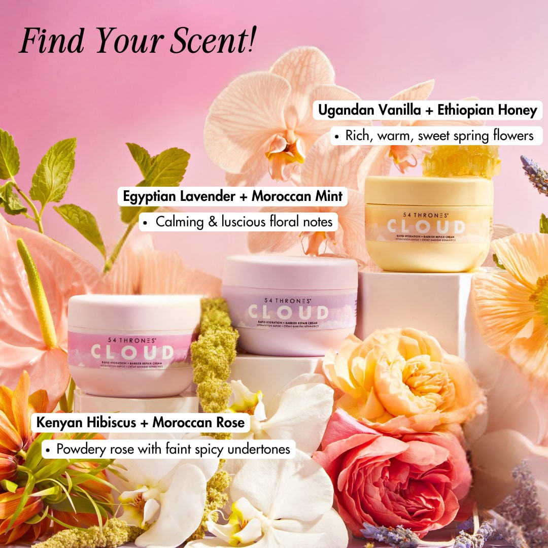 slide 7 of 8, 54 Thrones Barrier Repair Cloud Body Cream with Peptides + Hyaluronic Acid Rose Hibiscus, 5 oz ; 150 ml