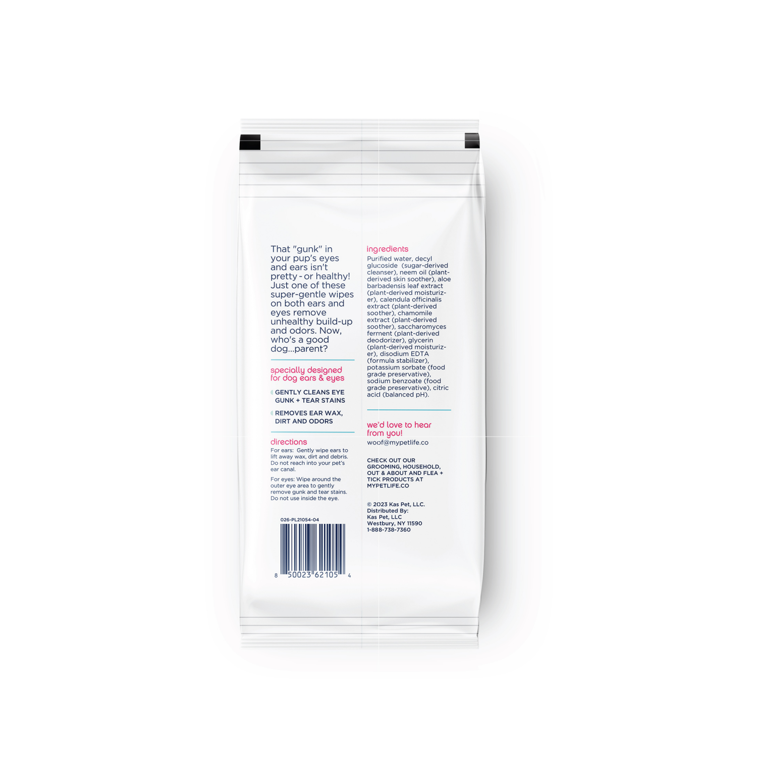 slide 4 of 5, Pet Life Eye/Ear Gunk Dog Wipes 30 ea, 30 ct