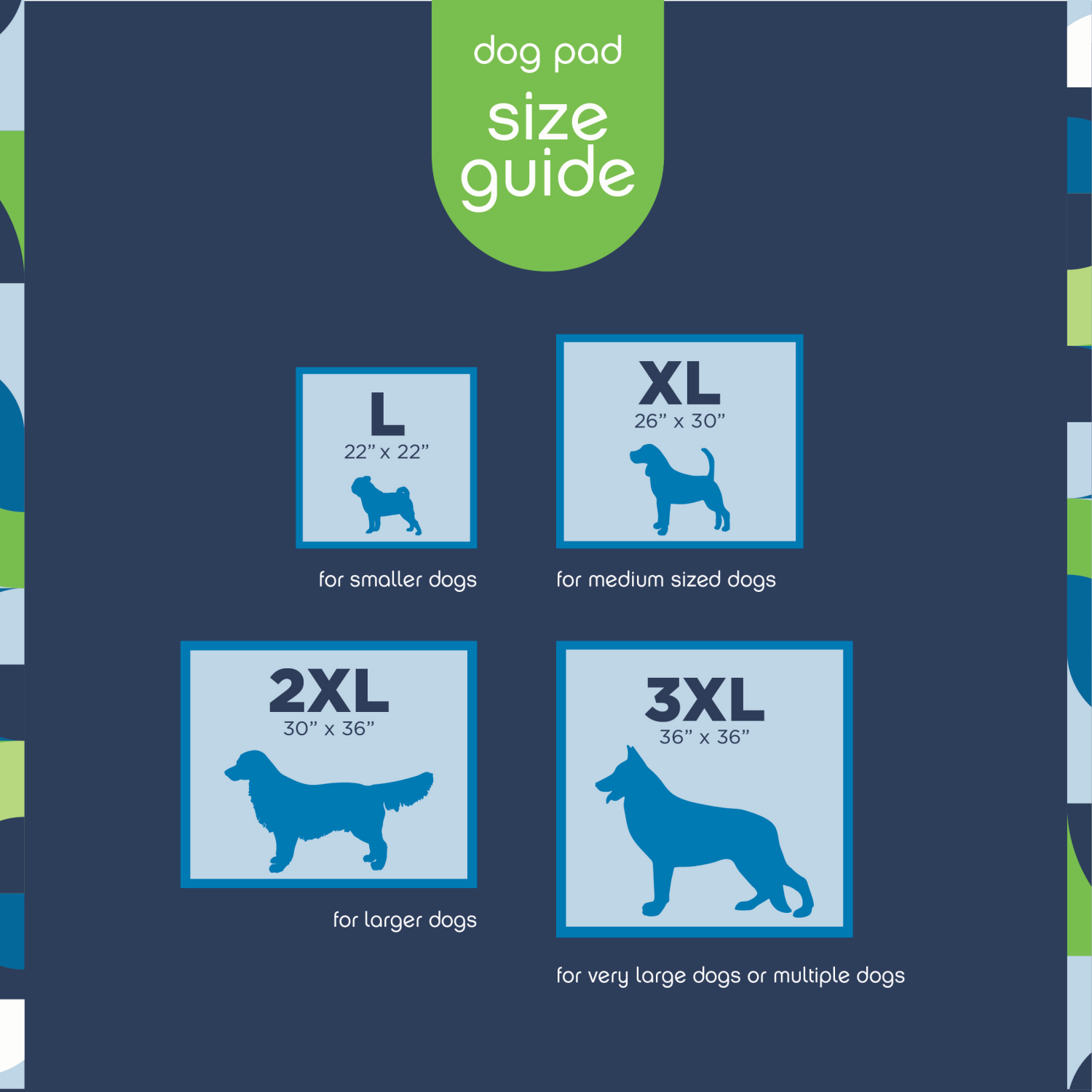 slide 5 of 5, Pet Life Unlimited Dog Pads, Smart Prints, XL, 25ct, 25 ct