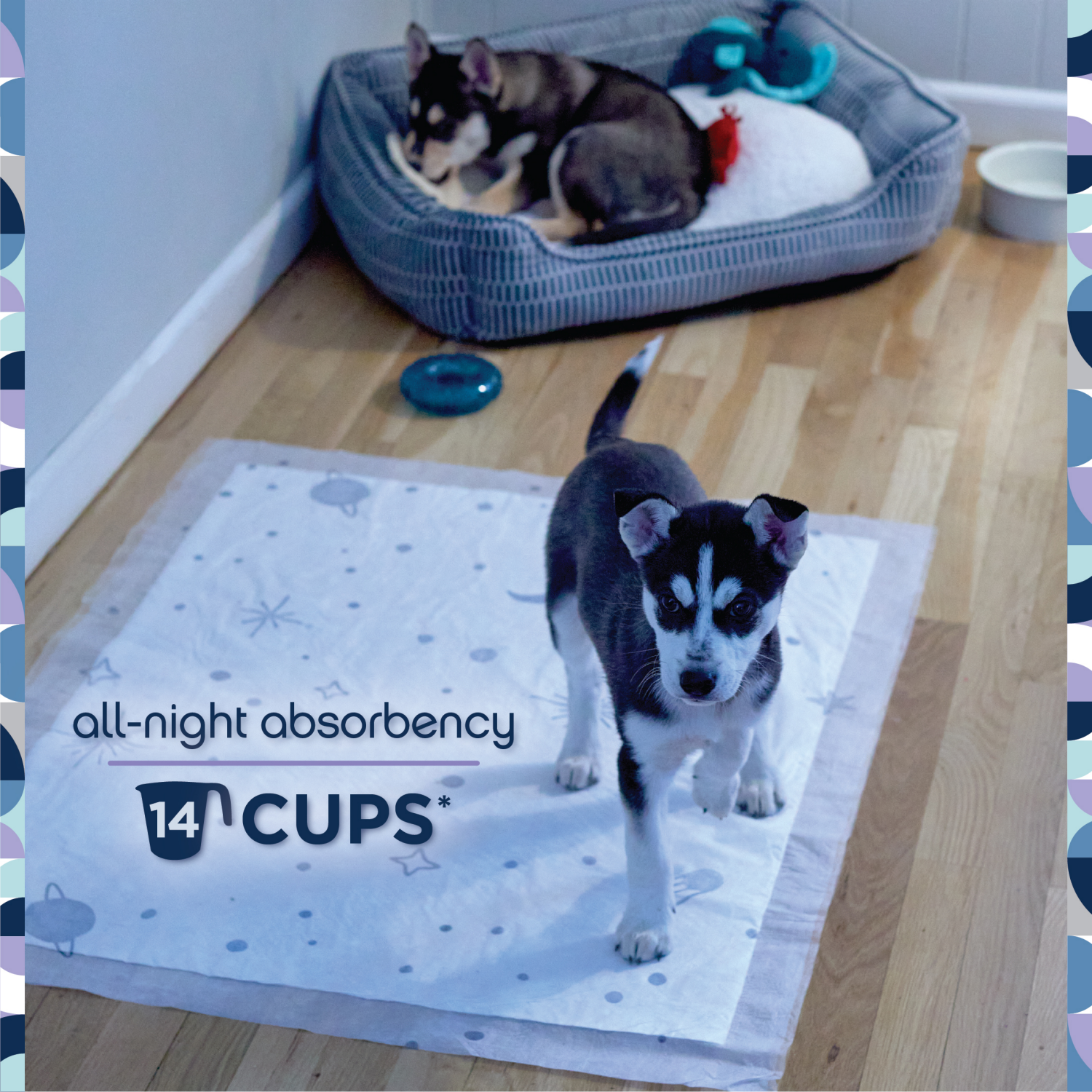 slide 7 of 8, Pet Life Smart Prints Overnight Dog Pads Xx-Large 14 ea, 14 ct