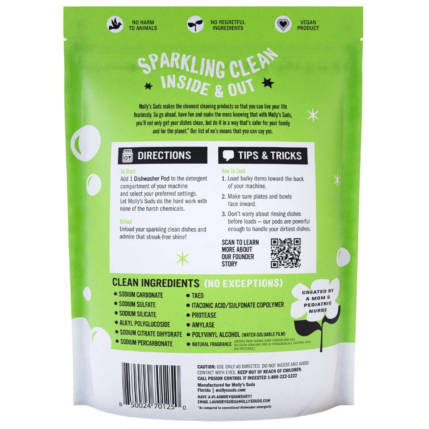 slide 2 of 2, MOLLYS SUDS Molly's Suds Dishwasher Detergent Pods, Citrus, 60 Count, 60 ct