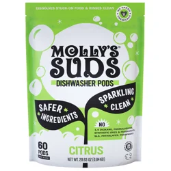 MOLLYS SUDS Molly's Suds Dishwasher Detergent Pods, Citrus, 60 Count