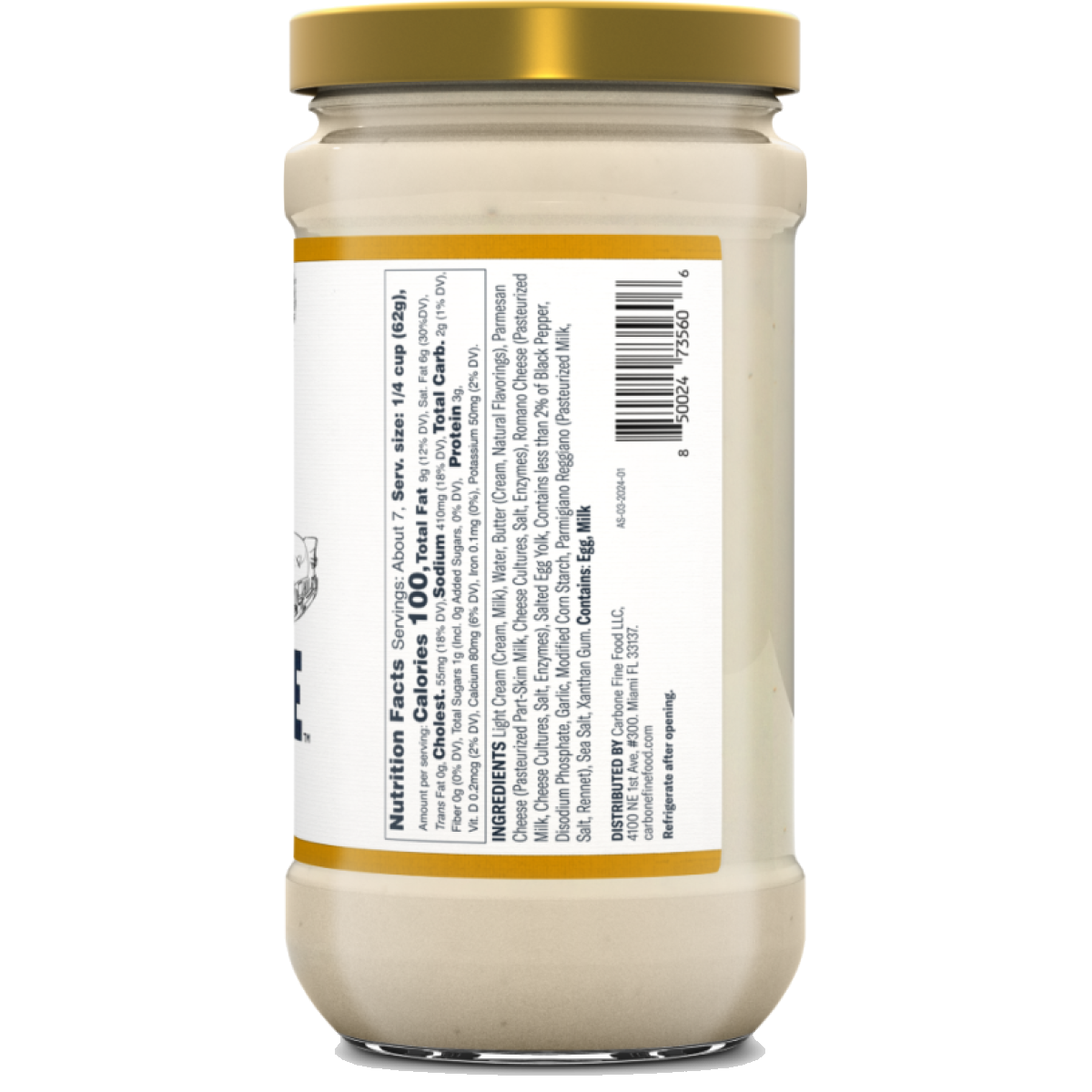 slide 2 of 2, Carbone Alfredo Sauce 15 oz, 15 oz