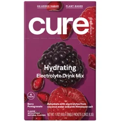 Cure Hydration Hydrating Electrolyte Drink Mix, Berry Pomegranate- 6 ct