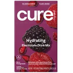 Cure Hydration Hydrating Electrolyte Drink Mix, Berry Pomegranate- 6 ct