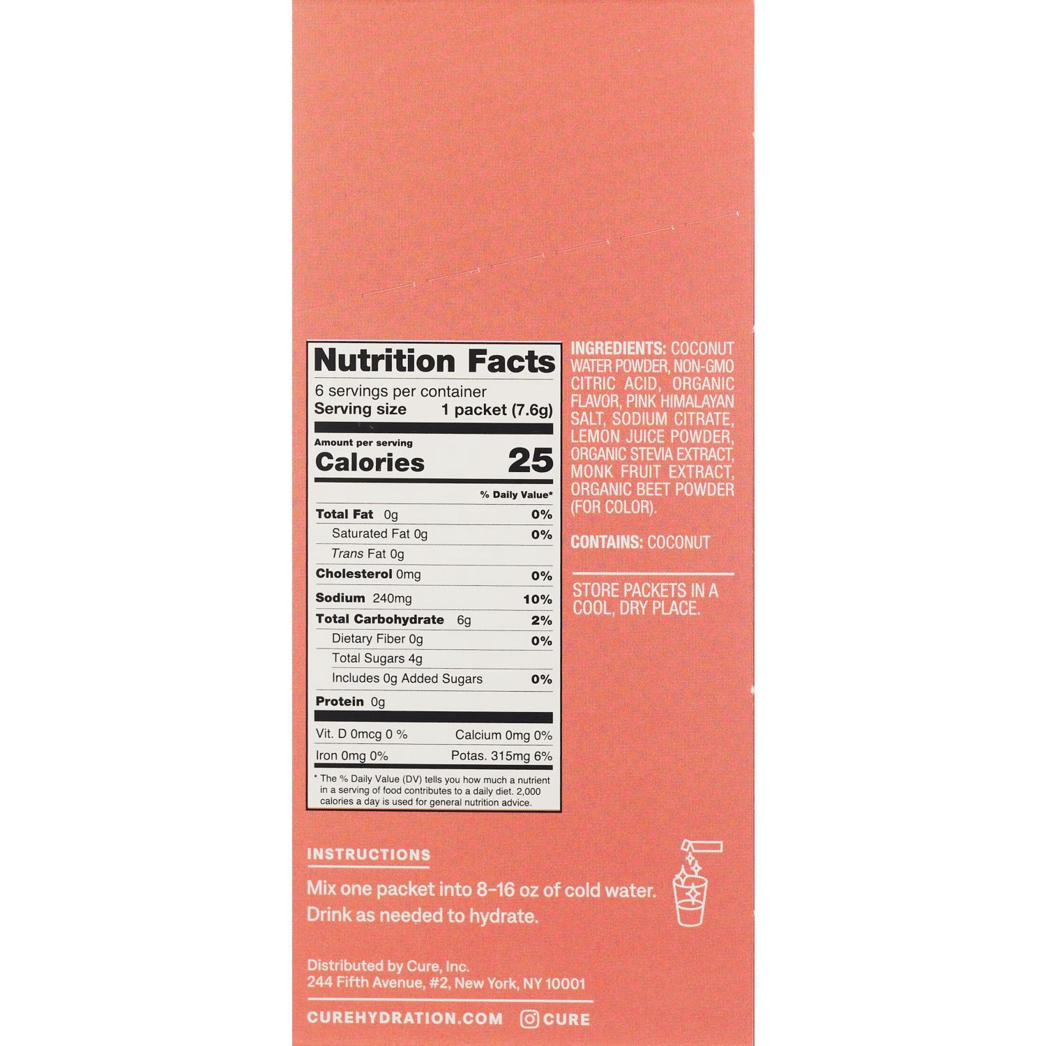 slide 5 of 6, Core Hydration Cure Hydration Hydrating Electrolyte Drink Mix, Strawberry Kiwi- 6 ct, 6 ct