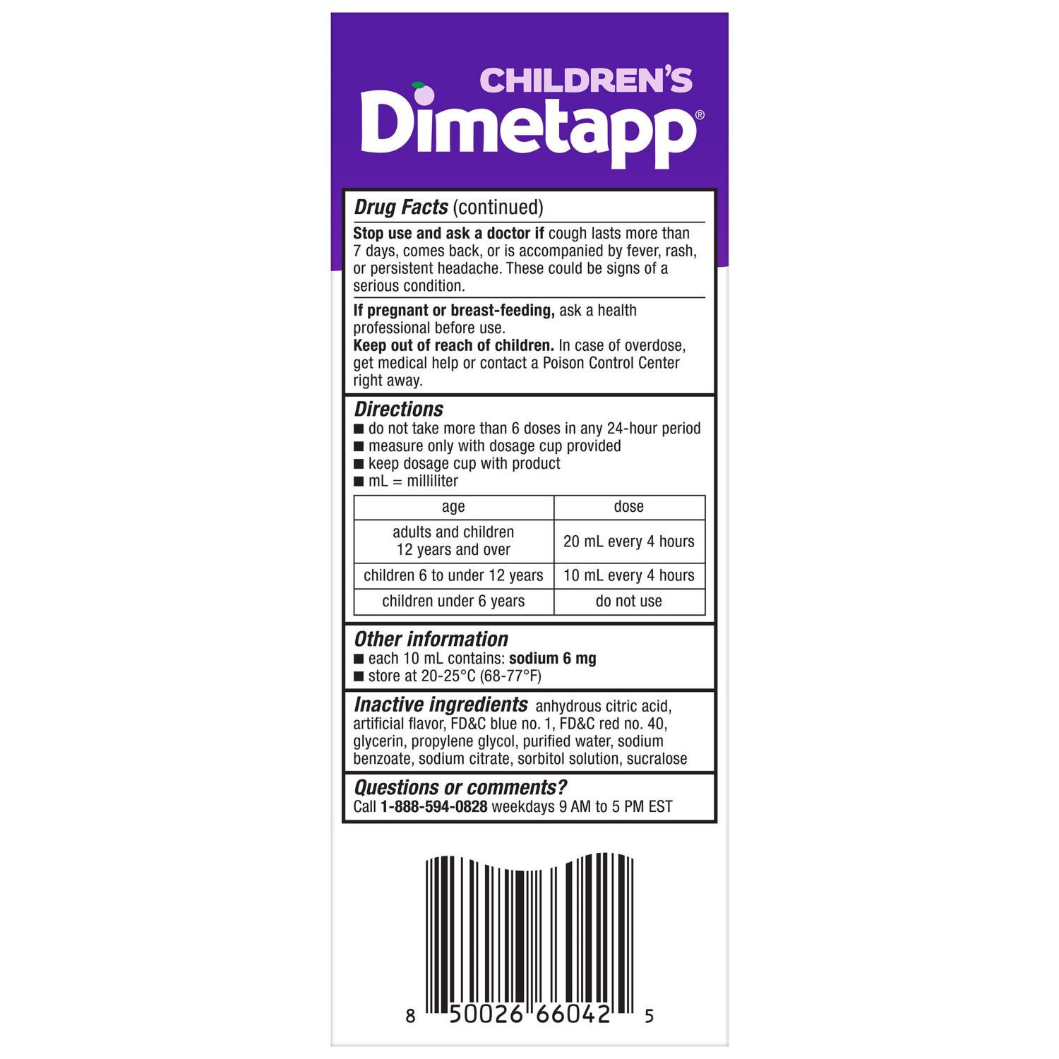 slide 7 of 9, Children's Dimetapp Cold & Cough, 8 Oz, 8 oz