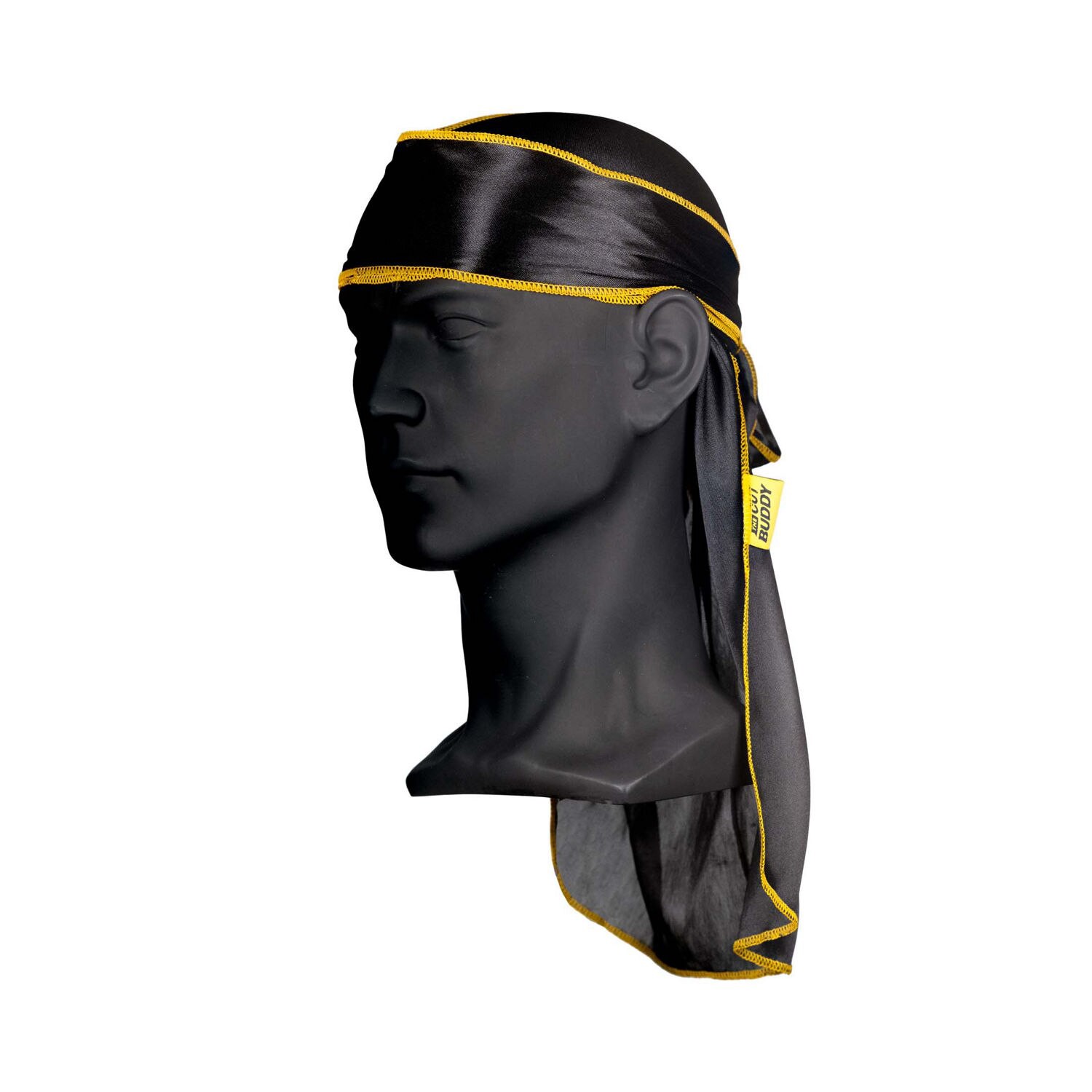 slide 3 of 9, The Cut Buddy Nick Wavy Collection Black/Yellow Silky Durag, 1 ct