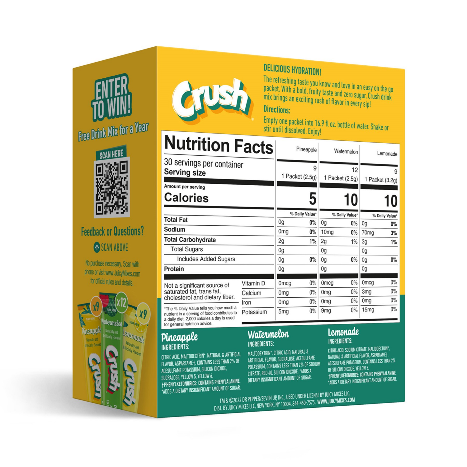 slide 2 of 2, Crush Water Lem Pine Variety Pack 30ct, 30 ct