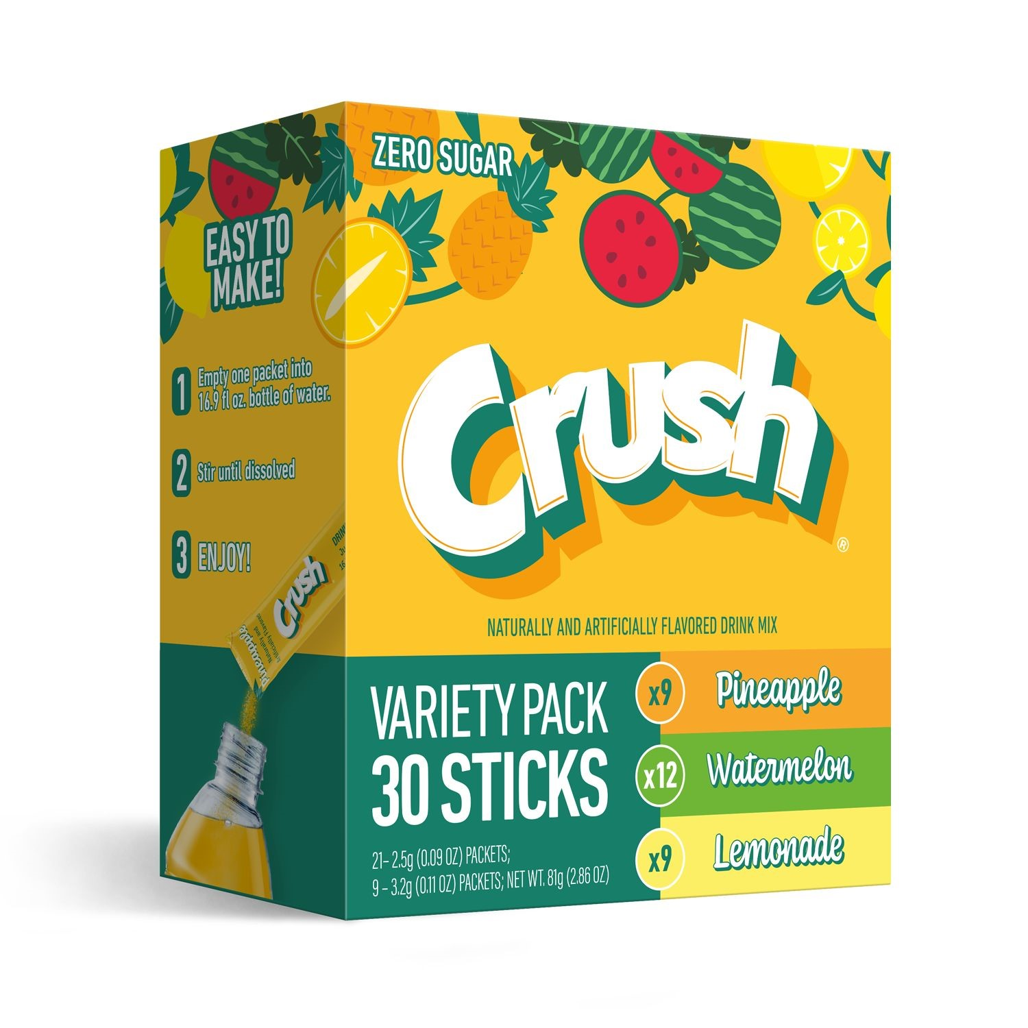 slide 1 of 2, Crush Water Lem Pine Variety Pack 30ct, 30 ct