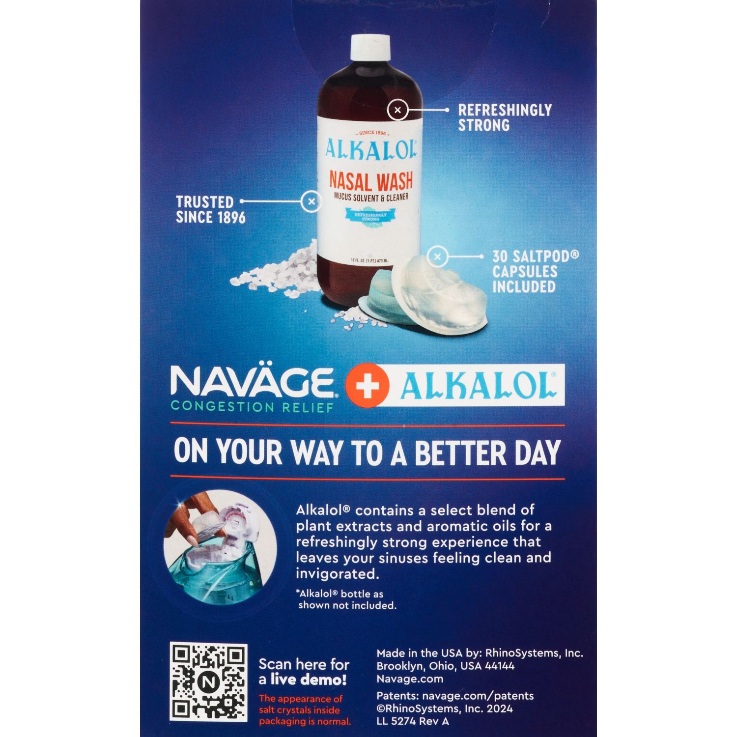 slide 3 of 6, Navage Nasal Care Alkolol Saltpod, 30 Ct, 30 ct