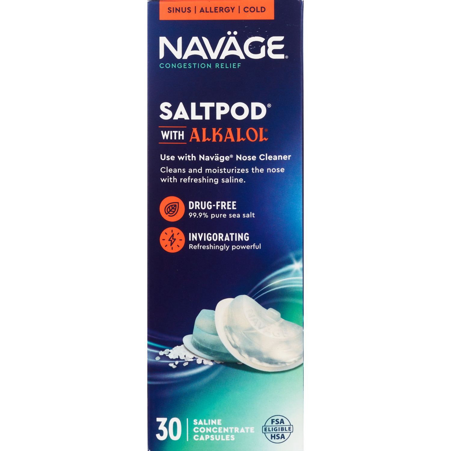 slide 6 of 6, Navage Nasal Care Alkolol Saltpod, 30 Ct, 30 ct