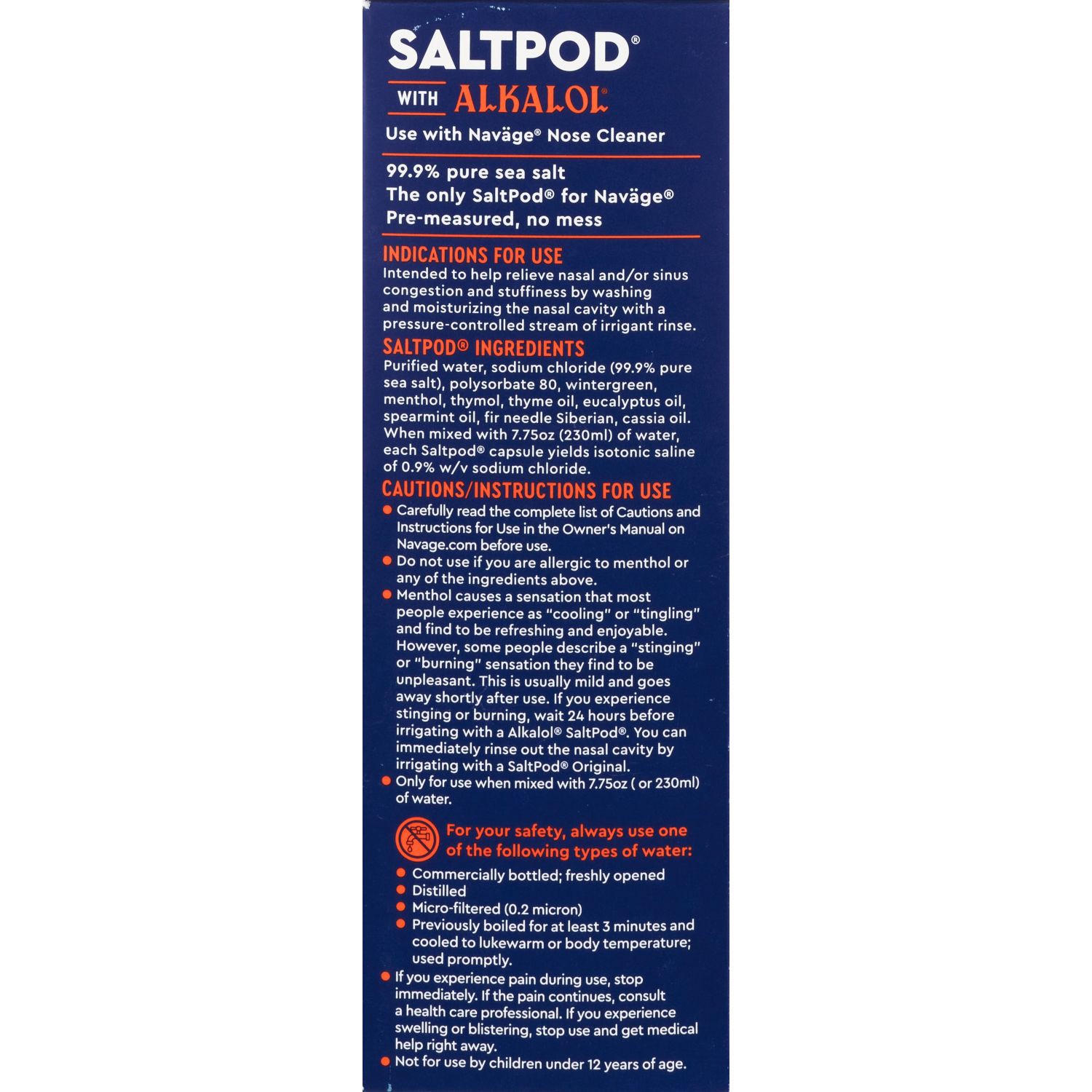 slide 5 of 6, Navage Nasal Care Alkolol Saltpod, 30 Ct, 30 ct