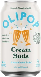 OLIPOP Cream Soda, A New Kind of Soda 12 fl oz