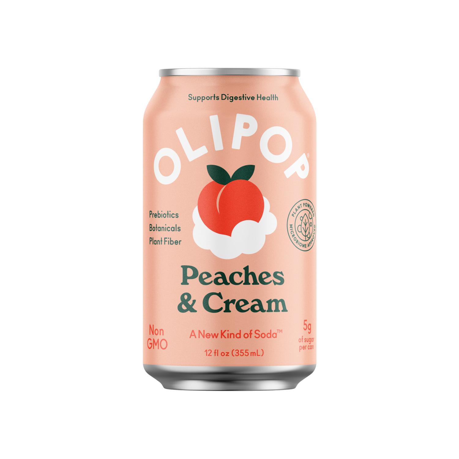 slide 1 of 2, Olipop Tonic Sprklg Pchs N Crm- 12 fl oz, 12 fl oz