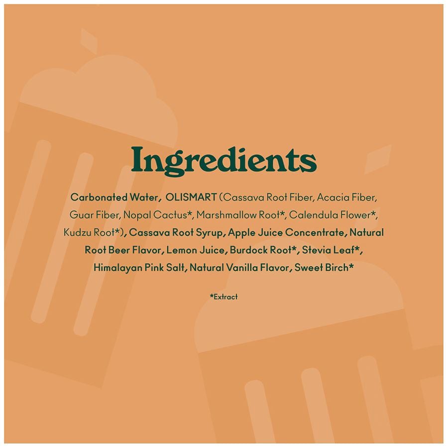 slide 4 of 5, Olipop Classic Root Beer Prebiotic Soda - 4ct/12 fl oz Cans, 4 ct; 12 oz