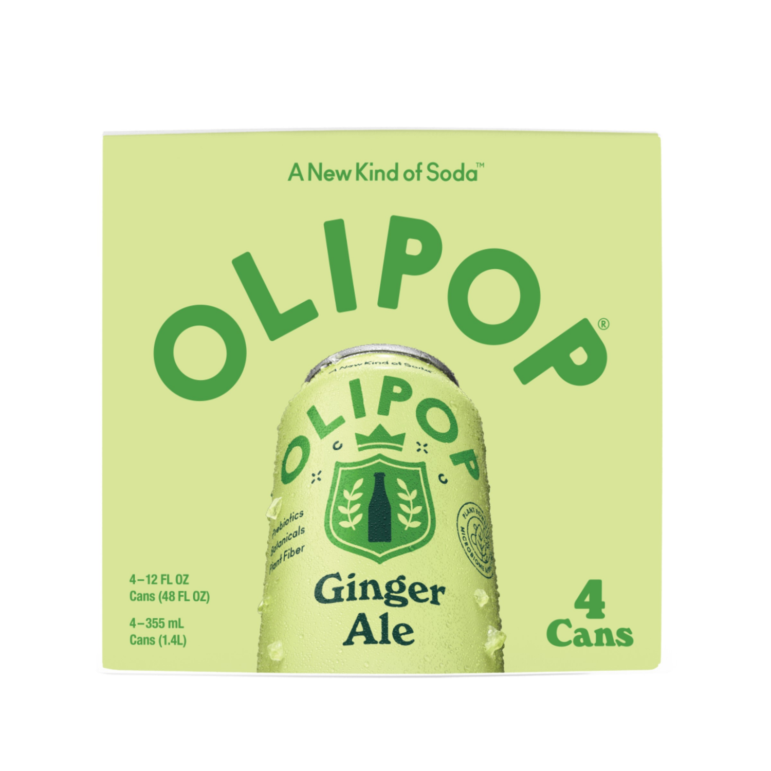 slide 1 of 2, Olipop Ginger Ale, 4 ct; 12 fl oz