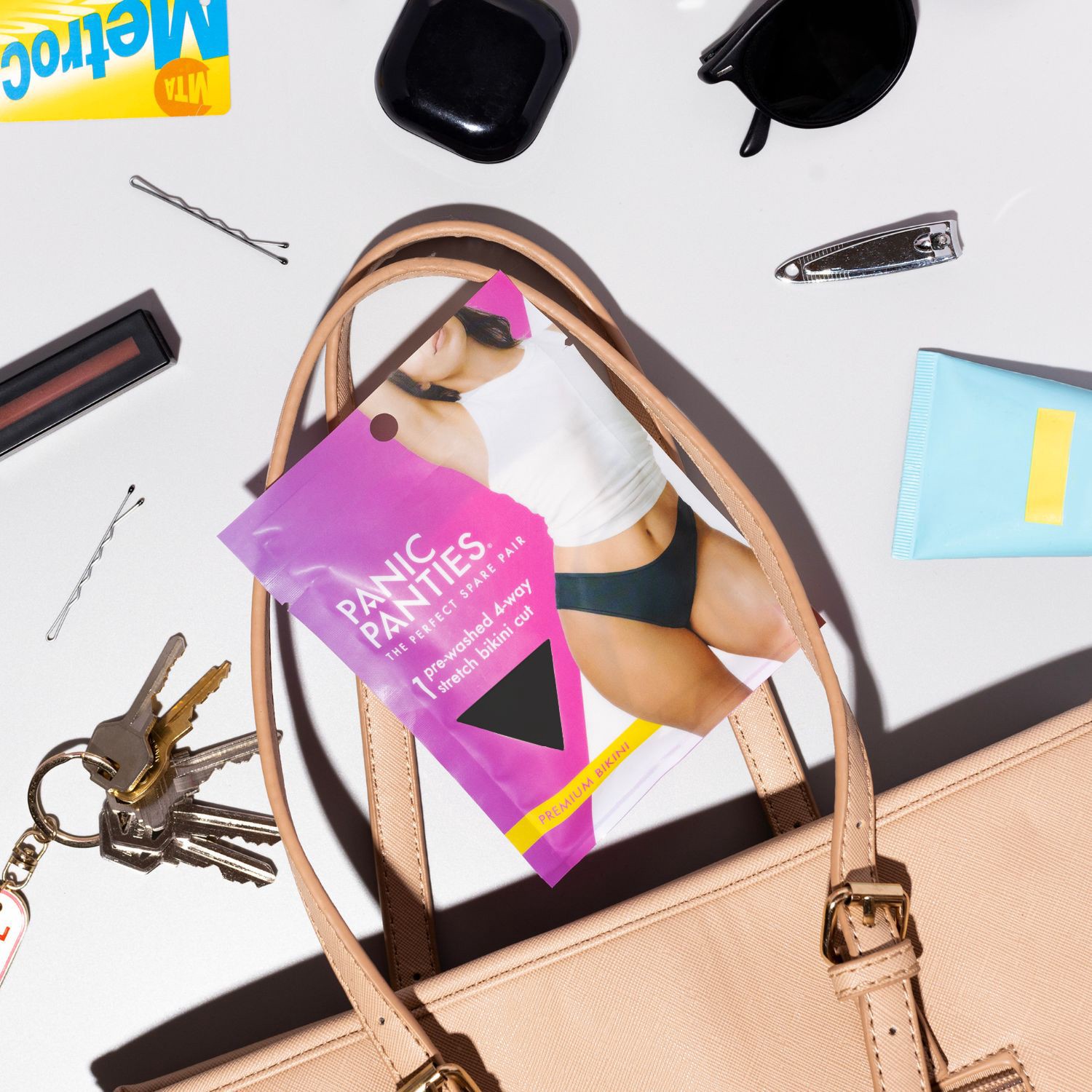 slide 9 of 9, Panic Panties Bikini S M Black, 1 ct