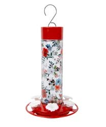 Nature's Way Hummingbird Feeder Decorative Glass Vintage Blossom