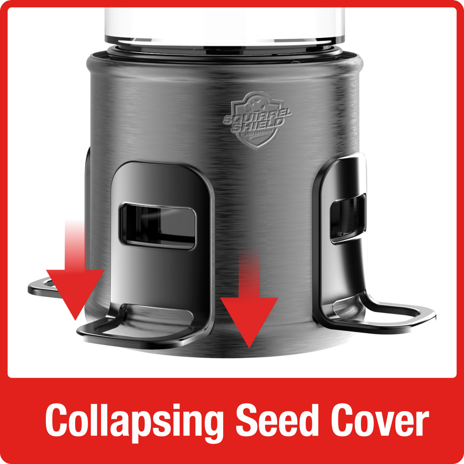 slide 2 of 5, Nature's Way Bird Products 3.1qt Squirrel Shield Metal Feeder 17.25", 3.1 qt