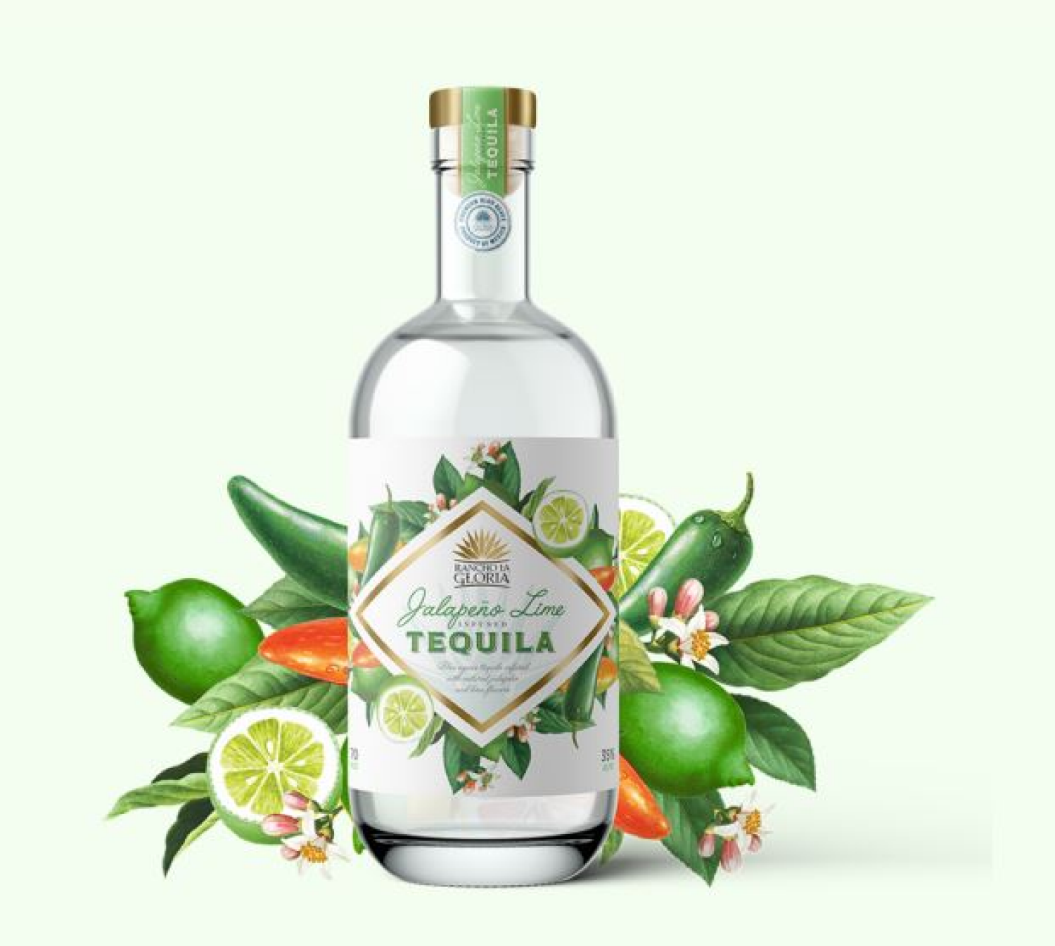 slide 1 of 1, Rancho La Gloria Jalapeno Lime Infused Tequila, 750ml, 750 ml
