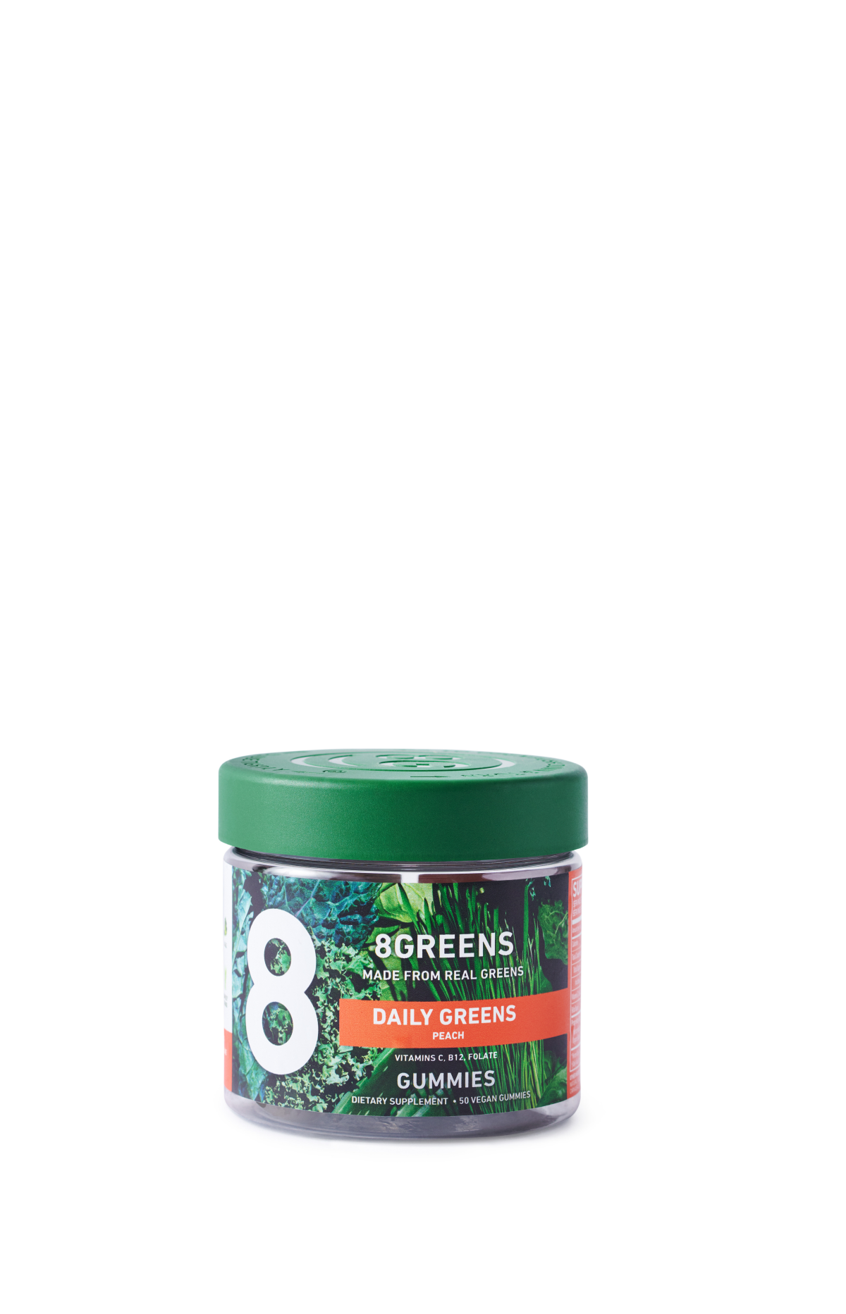 slide 1 of 3, 8Greens Daily Greens Gummies Peach, 50 ct