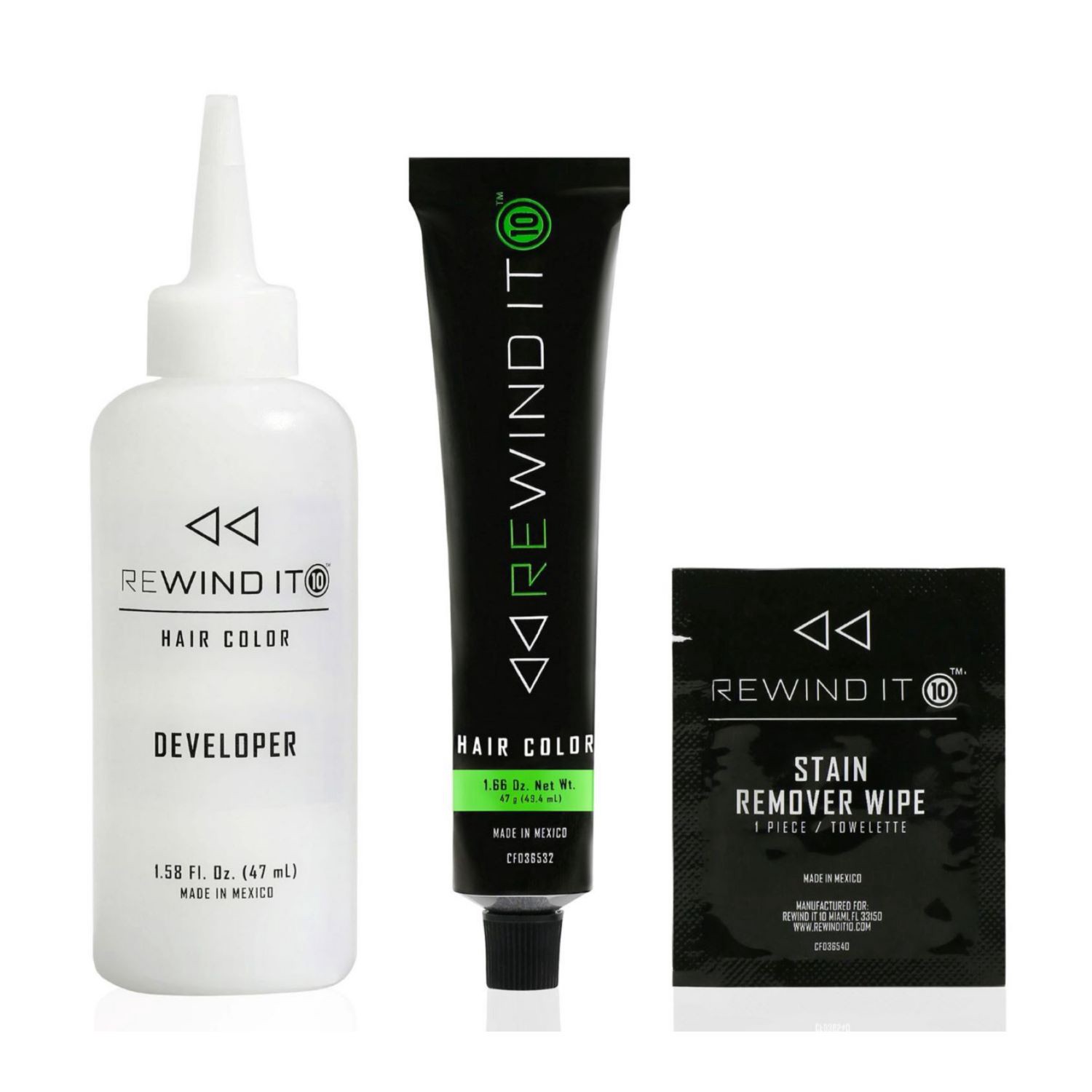 slide 2 of 3, Rewind It 10 Jet Black Men's Hair Color 1.66 oz, 1.66 oz