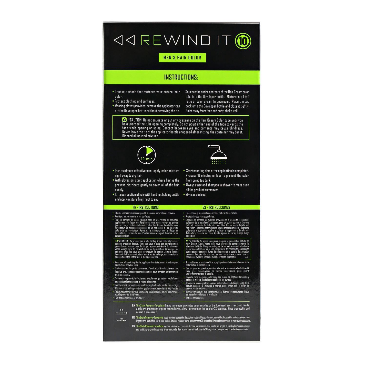 slide 3 of 3, Rewind It 10 Jet Black Men's Hair Color 1.66 oz, 1.66 oz