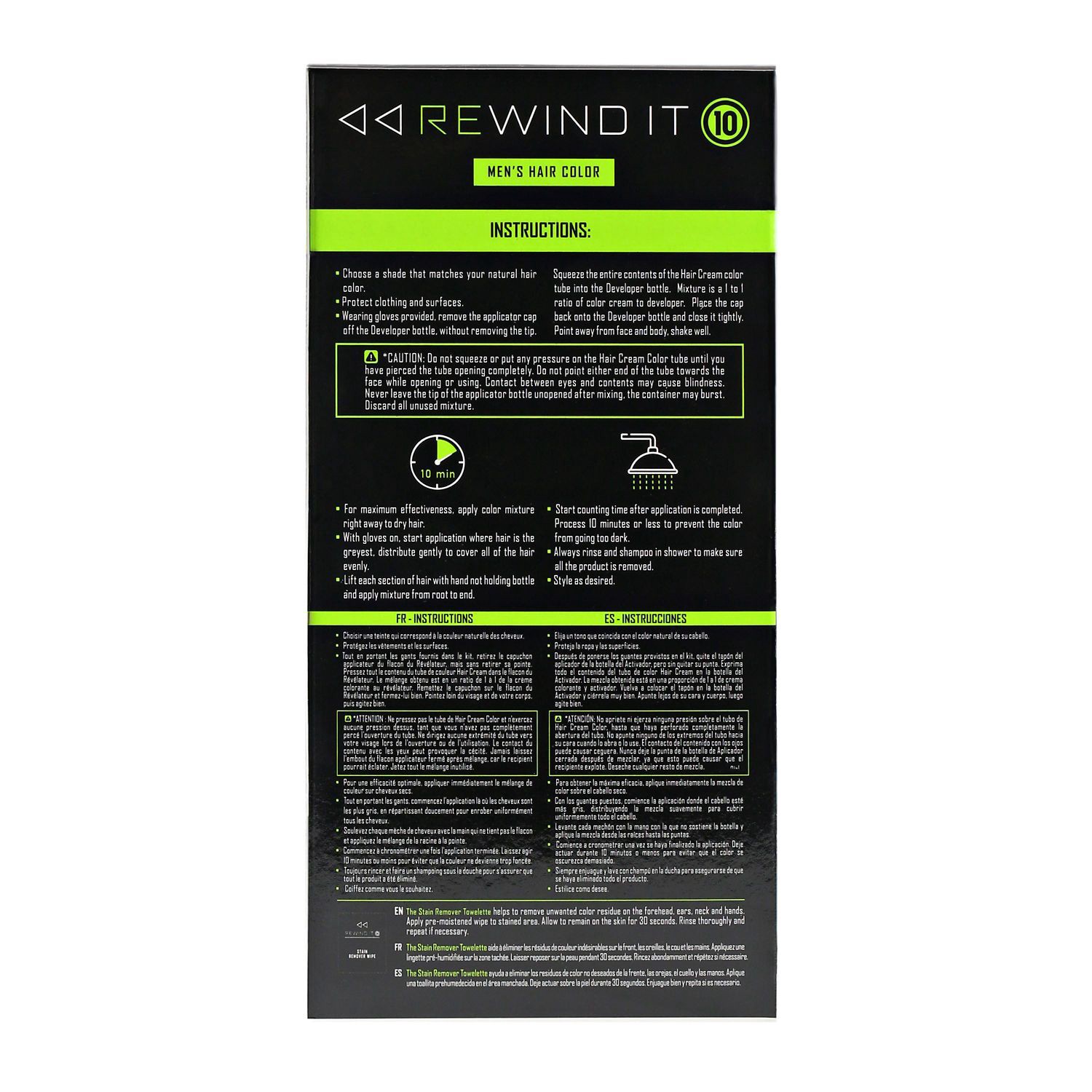 slide 2 of 3, Rewind It 10 Dark Brown Men's Hair Color 1.66 oz, 1.66 oz