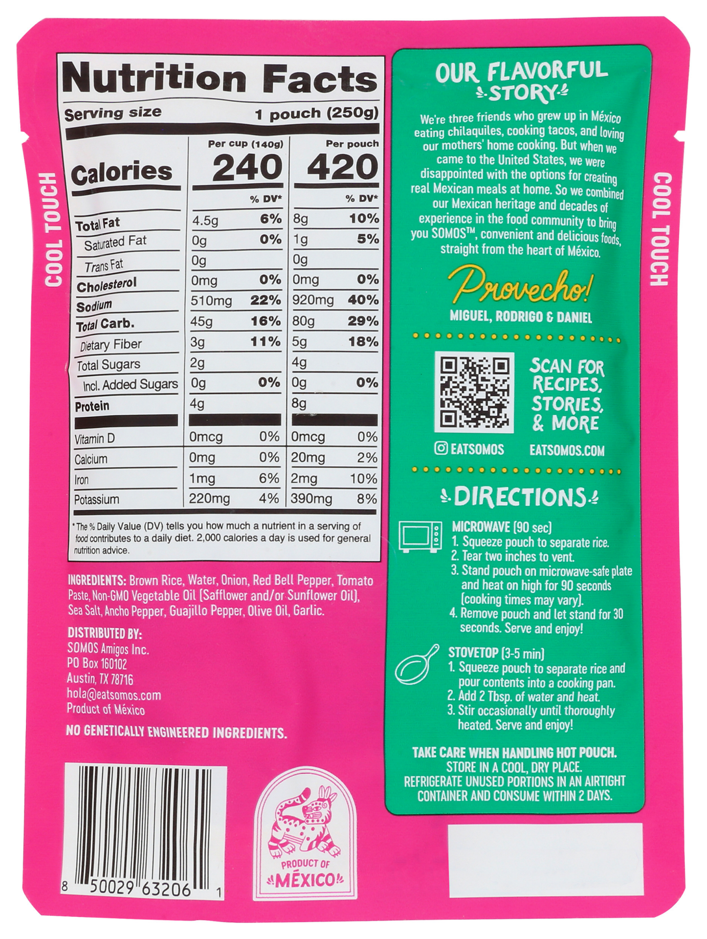 slide 2 of 2, Somos Mexican Brown Rice 8.8 oz, 8.8 oz