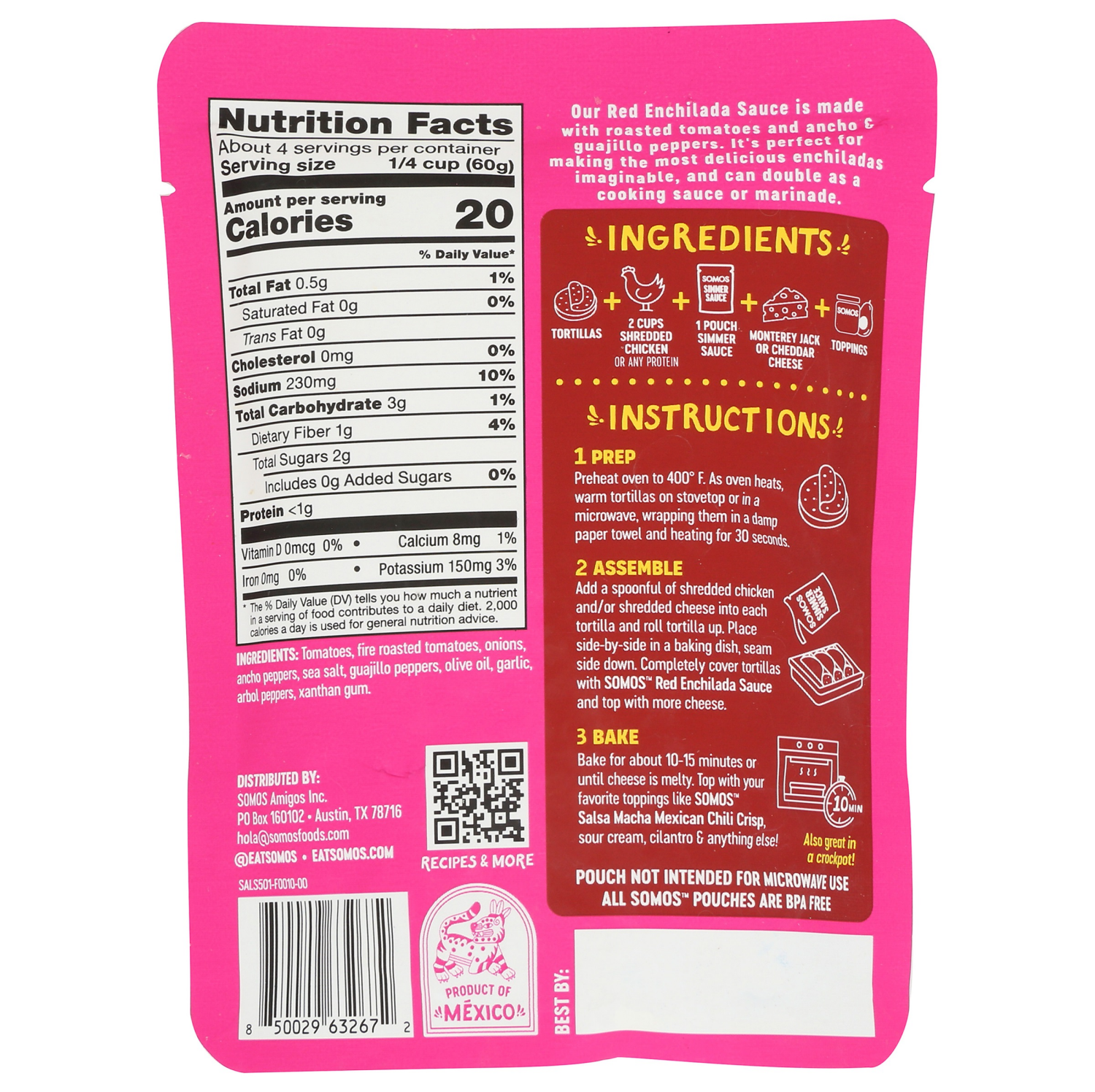 slide 2 of 2, Somos Enchilada Mild Red Sauce 8 oz, 8 oz