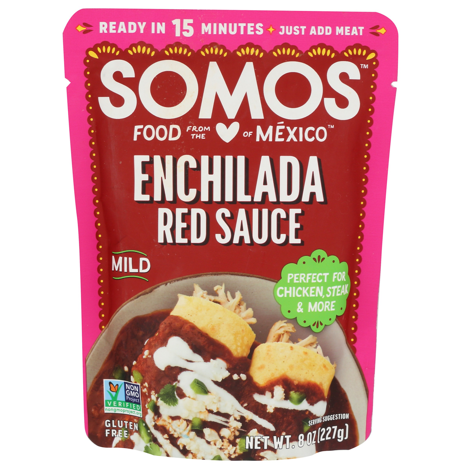 slide 1 of 2, Somos Enchilada Mild Red Sauce 8 oz, 8 oz
