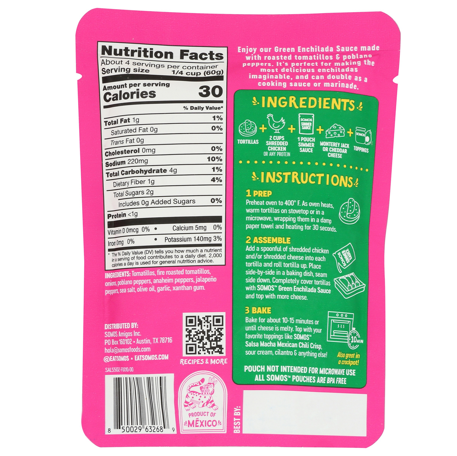 slide 2 of 2, Somos Enchilada Mild Green Sauce 8 oz, 8 oz