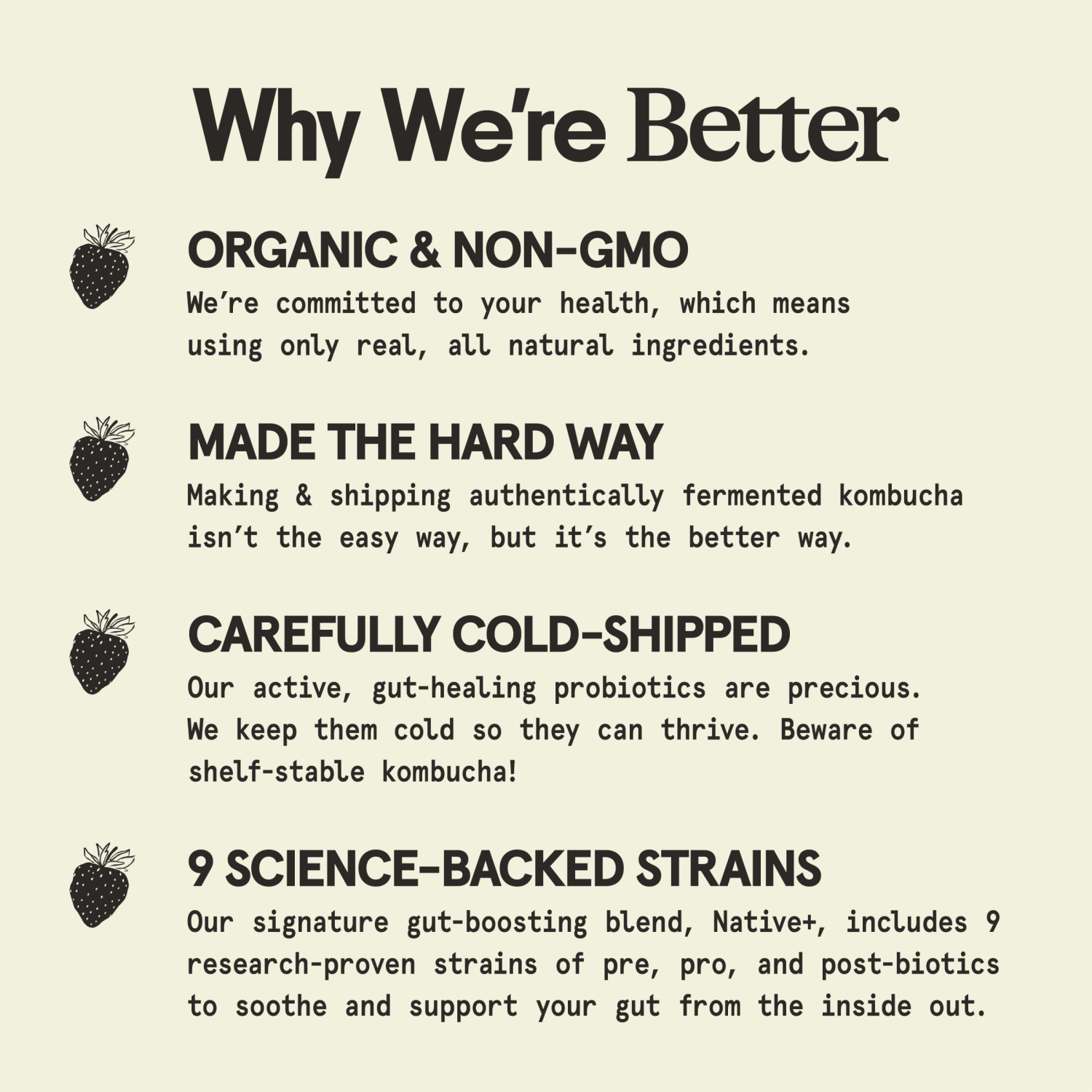 slide 6 of 6, Better Booch Kombucha Sparkling Probiotic Drink Strawberry Lemonade, 12 fl oz