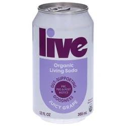 Live Organic Juicy Grape Living Soda