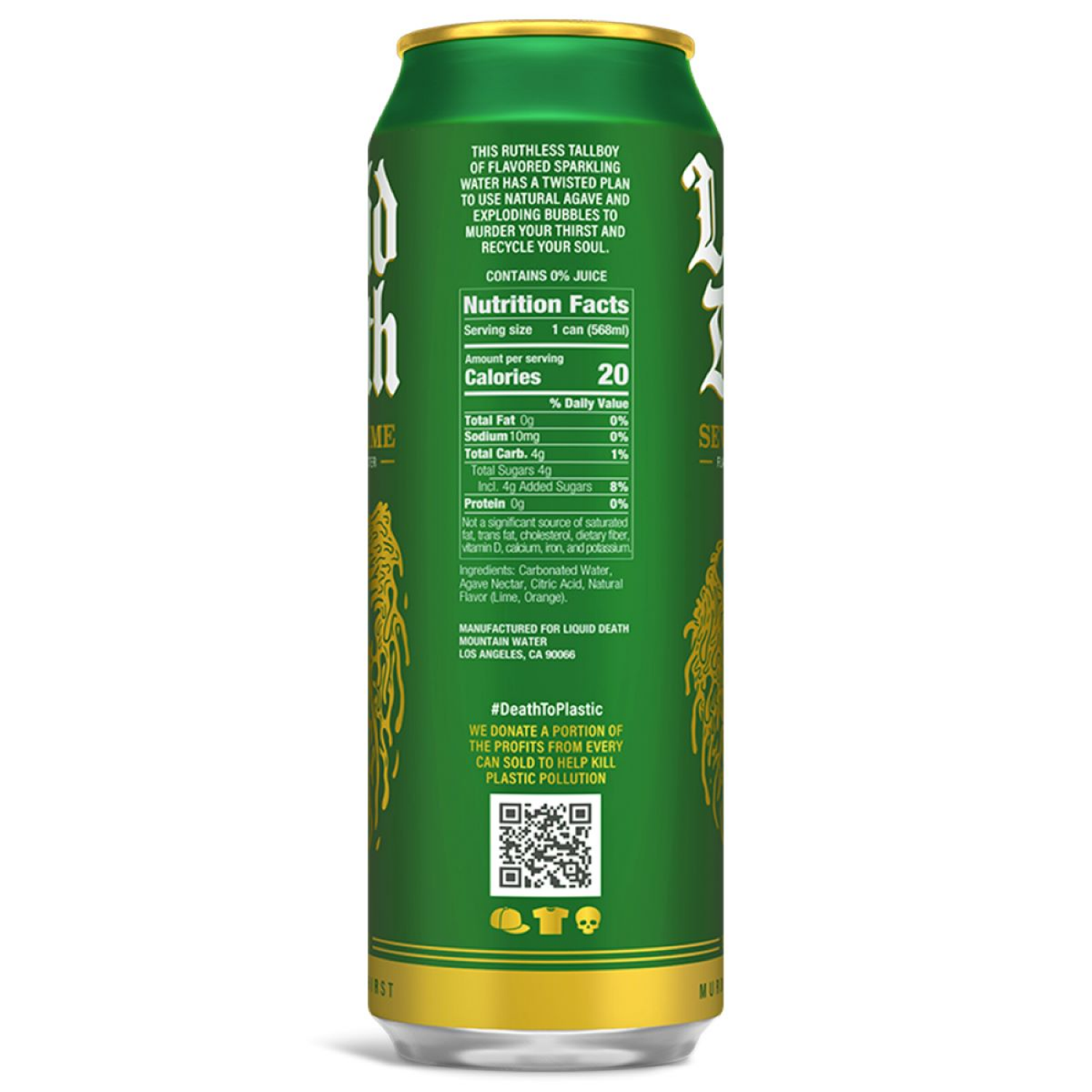 slide 3 of 4, Liquid Death Sparkling Water, Severed Lime, 19.2 oz King Size Cans (8-Pack) - 8 ct; 19 oz, 8 ct