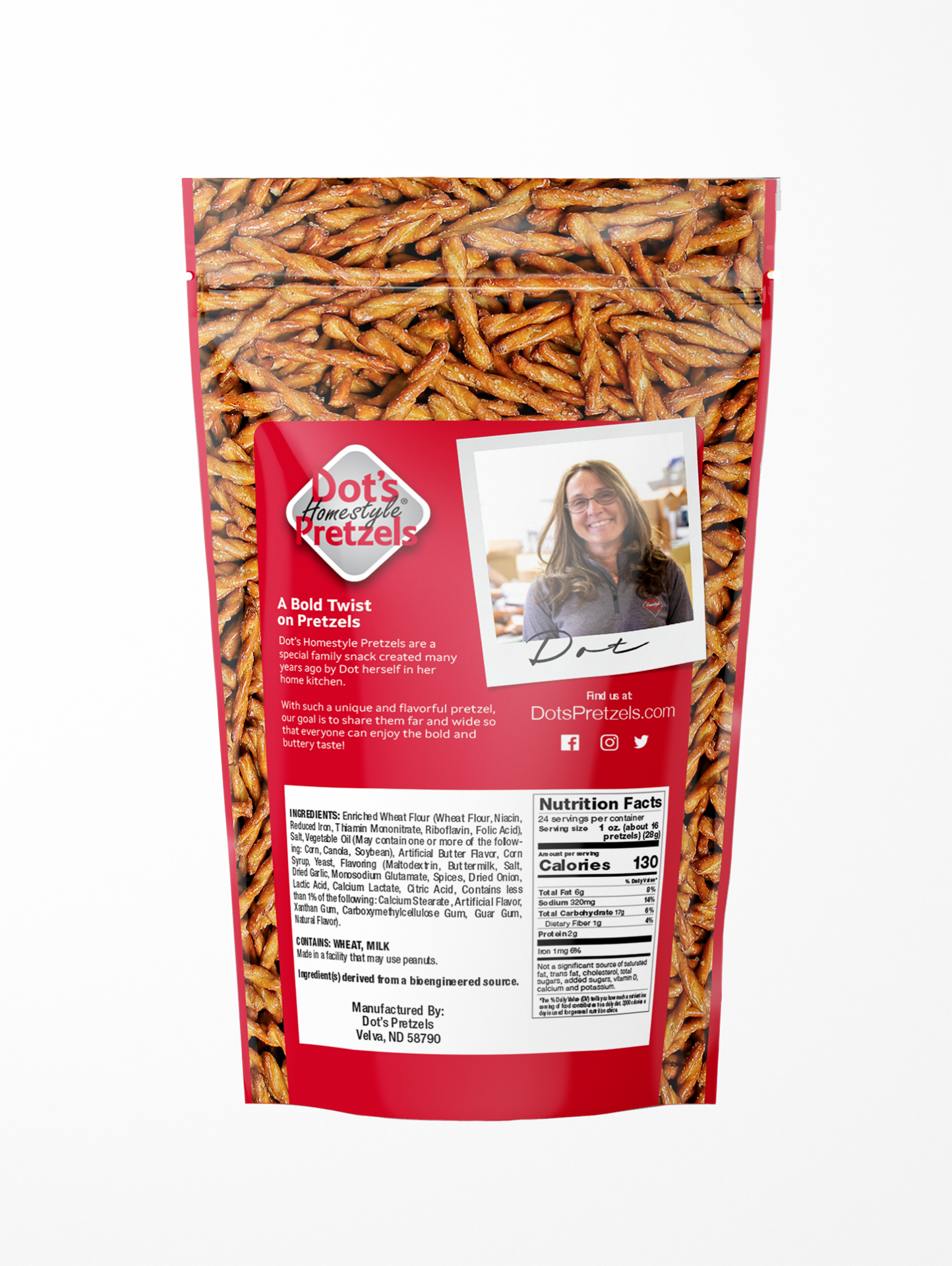 slide 2 of 2, Dot's Homestyle Pretzels Original Seasoned Pretzel Twists Family Size 24 oz, 24 oz